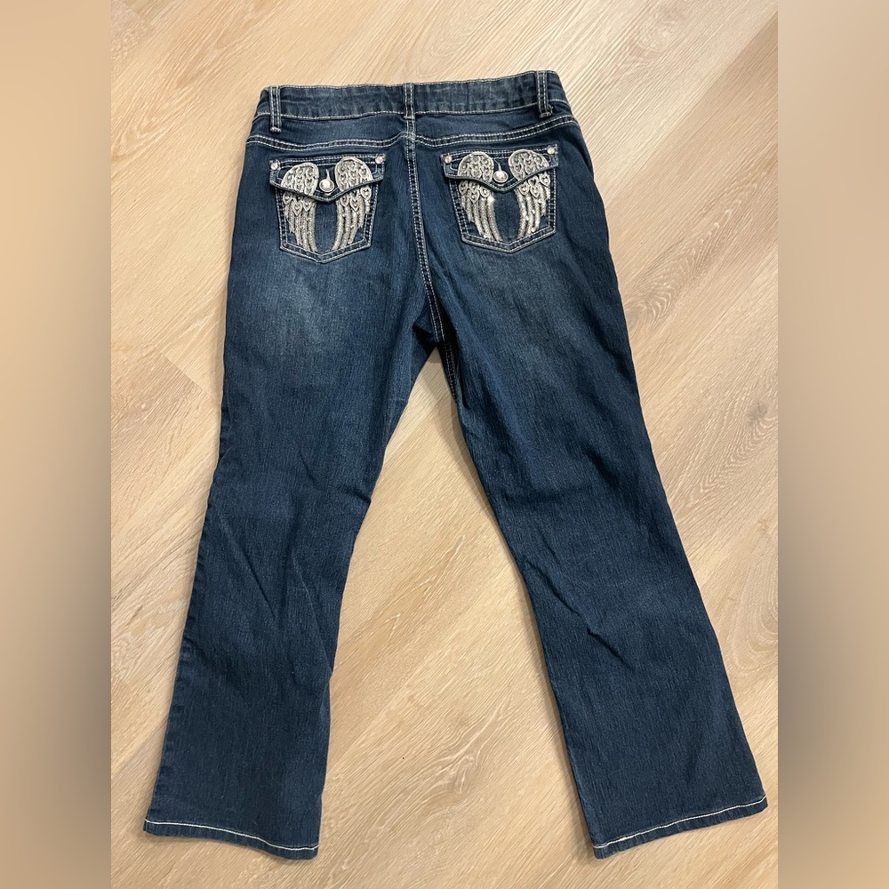 Arizona Boot Cut Jeans Angel Wings Youth 16
